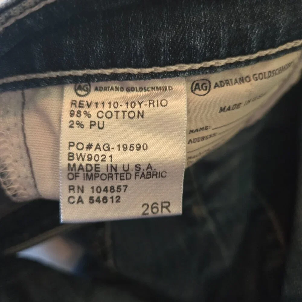 Adriano Goldschmied Stilt Cigarette Leg Jeans 10 Year Rio Dark Wash 26